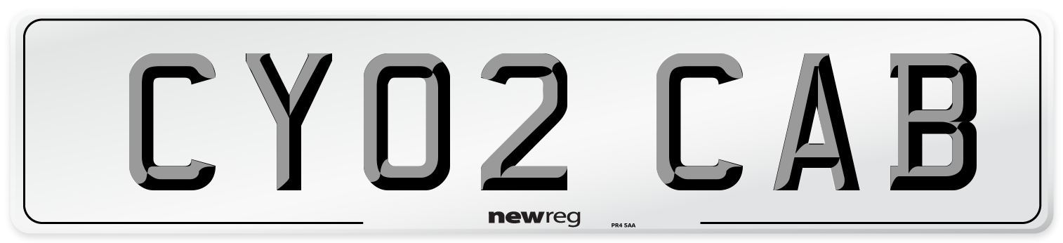 CY02 CAB Number Plate from New Reg